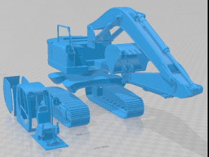 JCB Excavator Printable 3Dプリントモデル