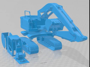 JCB ショベル プリンタブル 3Dプリントモデル