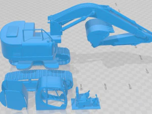 JCB Excavator Printable 3D Print Model