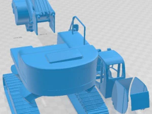 JCB Excavator Printable 3D Print Model