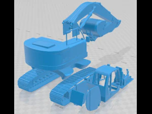 JCB Excavator Printable 3D Print Model