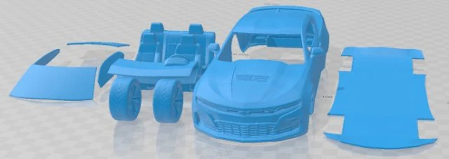 Chevrolet Camaro RS 2019 Printable Car 3D Print Model .c4d .max .obj .3ds .fbx .stl .blend 