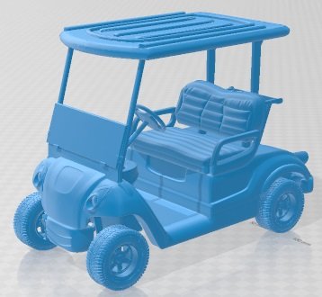 Yamaha Golf Car Printable Modelo de Impressão 3D .c4d .max .obj .3ds .fbx .stl .blend 