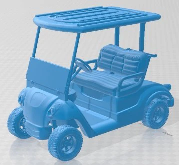 Yamaha Golf Car Printable 3D Print Model .c4d .max .obj .3ds .fbx .stl .blend 