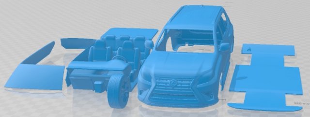 Lexus GX 460 2014 Printable Car 3D 프린트 모델 .c4d .max .obj .3ds .fbx .stl .blend 