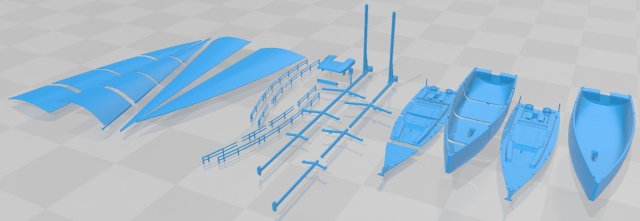 Hanse 675 Yacht Printable Model do druku 3D .c4d .max .obj .3ds .fbx .stl .blend 