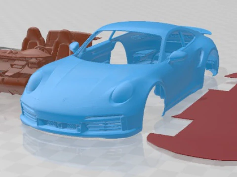 Porsche 911 Turbo S 2021 Printable Car 3D Print Model