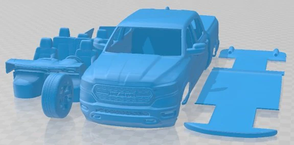 Dodge RAM 1500 Limited 2019 Printable Car 3D Print Model .c4d .max .obj .3ds .fbx .stl .blend 