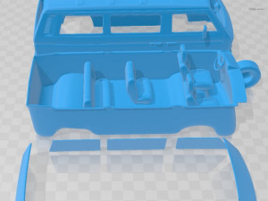 Volkswagen Transporter T3 1990 Printable Van 3D 프린트 모델