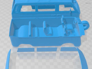 Volkswagen Transporter T3 1990 Printable Van 3D Print Model