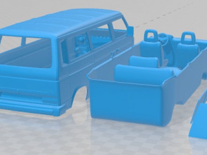 Volkswagen Transporter T3 1990 Printable Van 3D 프린트 모델