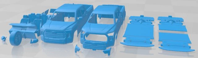 Toyota Tundra 2022 Printable Car 3D Print Model .c4d .max .obj .3ds .fbx .stl .blend 