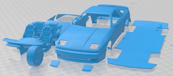 Toyota Supra 1986 Printable Car 3D प्रिंट मॉडल .c4d .max .obj .3ds .fbx .stl .blend 