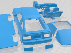 Toyota Supra 1986 Printable Car 3D प्रिंट मॉडल