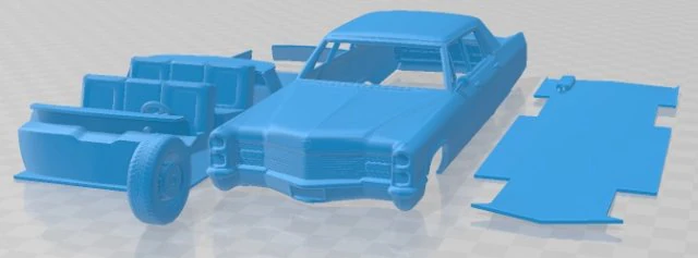 Cadillac Fleetwood Sixty Special Brougham 1966 Printable Car 3D Print Model .c4d .max .obj .3ds .fbx .stl .blend 