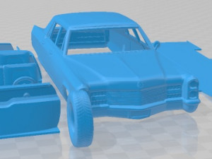 Cadillac Fleetwood Sixty Special Brougham 1966 Printable Car Modello di stampa 3D