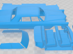 Cadillac Fleetwood Sixty Special Brougham 1966 Printable Car Modello di stampa 3D