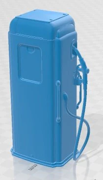 Retro Gas Pump 2 Printable 3D Print Model .c4d .max .obj .3ds .fbx .stl .blend 