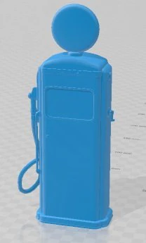 Vintage Dirty Gas Station Printable 3D Print Model .c4d .max .obj .3ds .fbx .stl .blend 