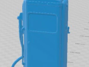 Vintage Dirty Gas Station Printable 3D Print Model