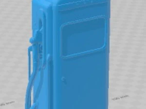Vintage Dirty Gas Station Printable 3D Print Model