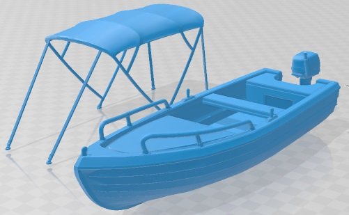 Leisure Boat Printable 3D 打印模型 .c4d .max .obj .3ds .fbx .stl .blend 
