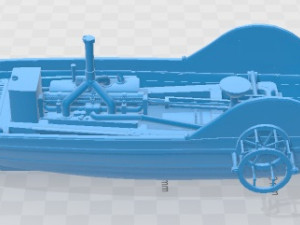 Pyroscaphe 1783 Original Steamboat Printable 3D प्रिंट मॉडल
