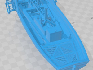 Pyroscaphe 1783 Original Steamboat Printable 3D प्रिंट मॉडल