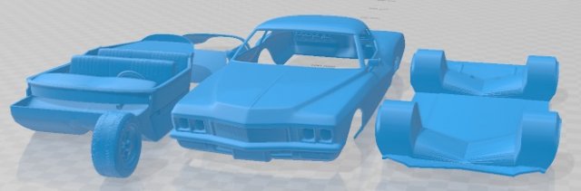 Buick Riviera GS Boattail 1971 Printable Car 3D Print Model .c4d .max .obj .3ds .fbx .stl .blend