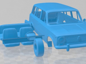 VAZ Zhiguli 2102 1971 Printable Car Modello di stampa 3D