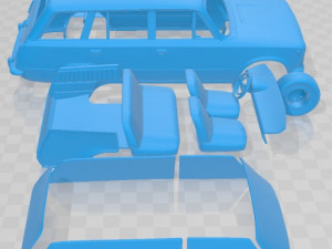 VAZ Zhiguli 2102 1971 Printable Car Modello di stampa 3D