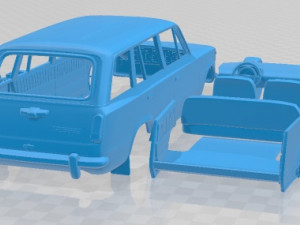 VAZ Zhiguli 2102 1971 Printable Car Modello di stampa 3D