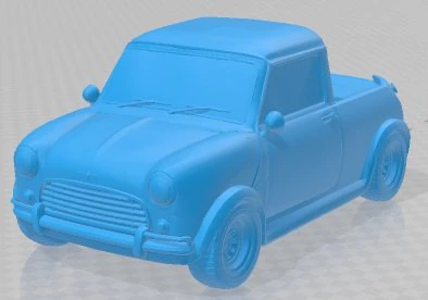Mini Pick Up 1972 Printable Car 3D Print Model .c4d .max .obj .3ds .fbx .stl .blend 