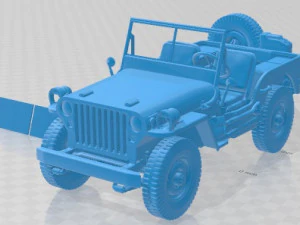 Распечатанный автомобиль Jeep Willys MP 1942 года 3D Принт Модель