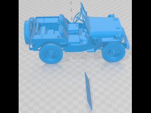 Jeep Willys MP 1942 Printable Car Modelo de Impressão 3D