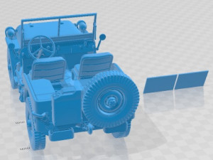Jeep Willys MP 1942 Printable Car Modelo de Impressão 3D