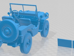 Jeep Willys MP 1942 Printable Car Modelo de Impressão 3D