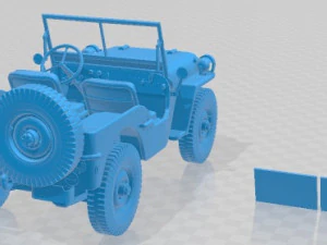Jeep Willys MP 1942 Printable Car 3D Print Model