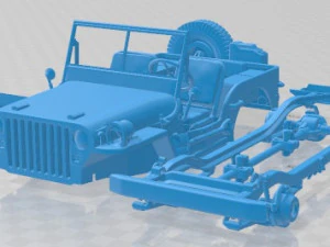 Carro para imprimir Jeep Willys MP 1942 Modelo de Impressão 3D