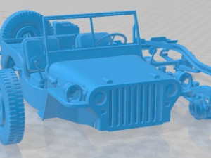 Jeep Willys MP 1942 Printable Car Modelo de Impressão 3D
