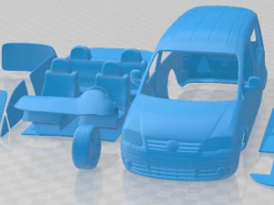 Volkswagen Caddy 2010 Voiture imprimable Modèles 3D en vedette
