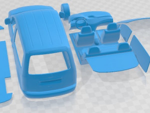 Volkswagen Caddy 2010 Printable Car 3D Print Model