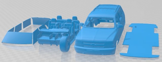 Chevrolet Tahoe LS 2002 Printable Car 3D प्रिंट मॉडल .c4d .max .obj .3ds .fbx .stl .blend 