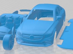 Mercedes C Class AMG 4 Matic 2019 Printable Car 3D Print Model