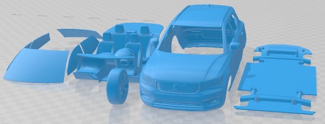 Volvo XC40 Recharge 2020 Printable Car Modello di stampa 3D .c4d .max .obj .3ds .fbx .stl .blend 