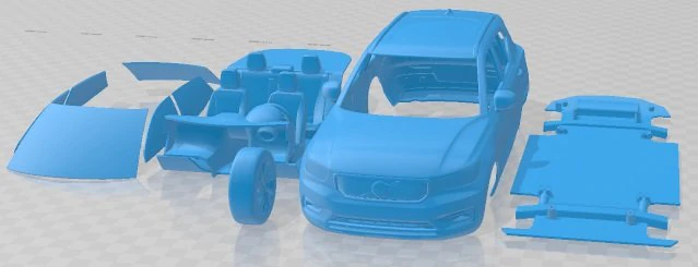 Volvo XC40 Recharge 2020 Printable Car 3D Print Model .c4d .max .obj .3ds .fbx .stl .blend 