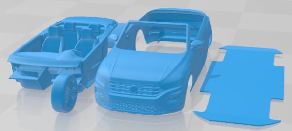 Volkswagen T Roc Cabrio 2020 Printable Car 3D Print Model .c4d .max .obj .3ds .fbx .stl .blend 