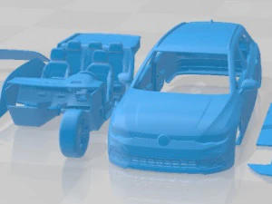 Coche imprimible Volkswagen Golf Variant Alltrack 2021 Modelo de impresión 3D