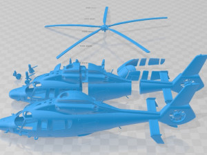 Eurocopter EC 155 Printable Helicopter 3D प्रिंट मॉडल