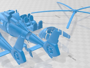 Eurocopter EC 155 Printable Helicopter 3D प्रिंट मॉडल